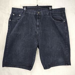 Vintage True Rock Shorts 42 Black Baggy Hip Hop Skater Y2K Grunge Jeans Jorts